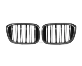 Auto Tecknic Dry Carbon Fiber Dual-Slats Front Grille Set for BMW G01 X3 G02 X4 2014-2025