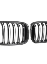Auto Tecknic Dry Carbon Fiber Dual-Slats Front Grille Set for BMW G01 X3 G02 X4 2014-2025                                     - ATK-BM-0897 - Image 3