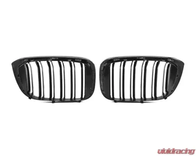 Auto Tecknic Dry Carbon Fiber Dual-Slats Front Grille Set for BMW G01 X3 G02 X4 2014-2025 - ATK-BM-0897