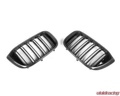 Auto Tecknic Dry Carbon Fiber Dual-Slats Front Grille Set for BMW G01 X3 G02 X4 2014-2025 - ATK-BM-0897