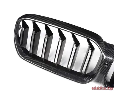 Auto Tecknic Dry Carbon Fiber Dual-Slats Front Grilles for BMW G30 5-Series LCI 2017-2023 - ATK-BM-0898