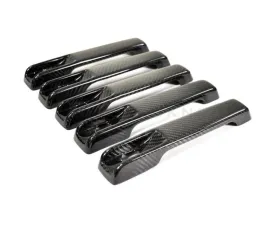 Auto Tecknic Dry Carbon Fiber Door Handle Trims Gloss for Mercedes-Benz G-Class W463A 2020-2025