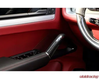 Auto Tecknic Carbon Fiber Interior Handle Set Gloss for Porsche Cayenne 2019-2025 - ATK-PR-0046-GF