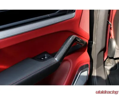 Auto Tecknic Carbon Fiber Interior Handle Set Gloss for Porsche Cayenne 2019-2025 - ATK-PR-0046-GF