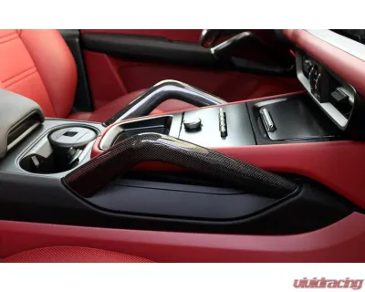 Auto Tecknic Carbon Fiber Interior Handle Set Gloss for Porsche Cayenne 2019-2025 - ATK-PR-0046-GF