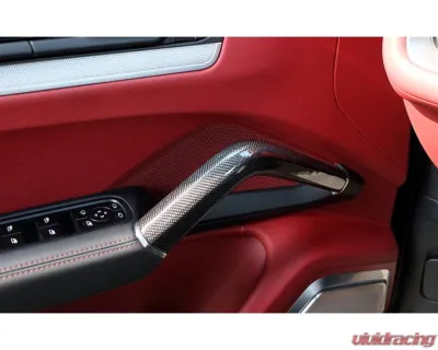 Auto Tecknic Carbon Fiber Interior Handle Set Gloss for Porsche Cayenne 2019-2025 - ATK-PR-0046-GF