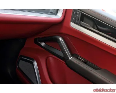 Auto Tecknic Carbon Fiber Interior Handle Set Gloss for Porsche Cayenne 2019-2025 - ATK-PR-0046-GF