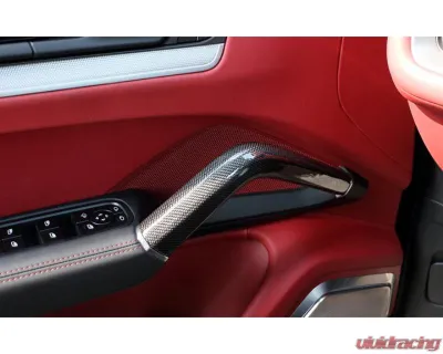 Auto Tecknic Carbon Fiber Interior Handle Set Satin for Porsche Cayenne 2019-2025 - ATK-PR-0046-SF