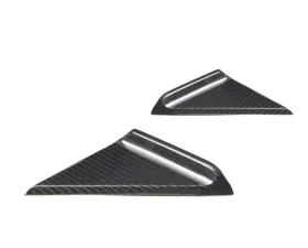 Auto Tecknic Dry Carbon Side Mirror Wind Deflector Set Gloss Finish for Porsche 992 2018-2025