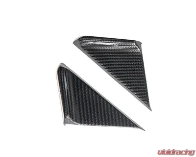 Auto Tecknic Dry Carbon Side Mirror Wind Deflector Set Gloss Finish for Porsche 992 2018-2025 - ATK-PR-0047-G