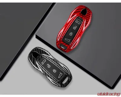 AutoTecknic Dry Carbon Fiber Key Remote Trim Porsche Macan EV 2024+ - ATK-PR-0060-BC