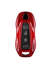 AutoTecknic Dry Red Carbon Fiber Key Remote Trim Porsche Macan EV 2024+                                     - ATK-PR-0060-RC - Image 5