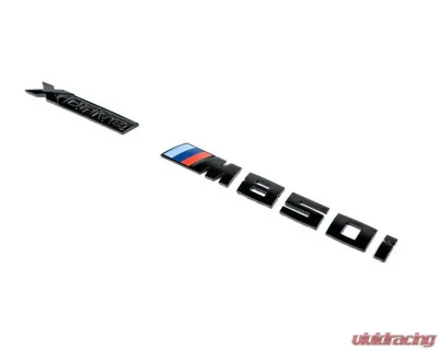 IND Distribution Matte Black Painted Xdrive Trunk Emblem BMW M850i G15 2019-2025 - IND-G15XD-TB-MB