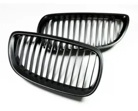 AutoTecknic Replacement ABS Matte Black Front Grilles BMW E92 Coupe | E93 Cabrio | 3 Series 2007-2013