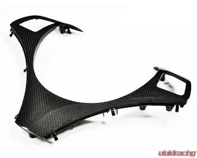 AutoTecknic Carbon Fiber Steering Wheel Trim BMW E90 | E92 | E93 3 Series | E82 1 Series With Sport Package Only Fits Steering Wheels With Metallic Trim 07-13 - BM-0185