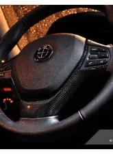 AutoTecknic Carbon Fiber Steering Wheel Trim BMW F20 | F21 120d xDrive 5 doors 12-15                                     - BM-0198 - Image 2
