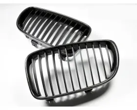 AutoTecknic Replacement Real Carbon Fiber Front Grilles BMW E82 Coupe | E88 Cabrio | 1 Series Including 1M 2008-2013