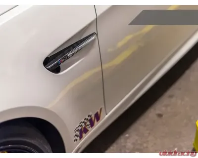 AutoTecknic Replacement Real Carbon Fiber Fender Gills BMW E90 Sedan | E92 Coupe | E93 Cabrio | M3 2008-2013 - BM-0210