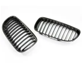 AutoTecknic Replacement Real Carbon Fiber Front Grilles BMW E90 Sedan | E91 Wagon | 3 Series LCI 2008-2011