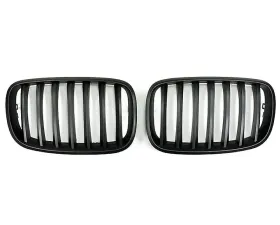 AutoTecknic Replacement ABS Stealth Black Front Grilles BMW E70 | E71 2007-2014