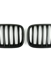 AutoTecknic Replacement ABS Stealth Black Front Grilles BMW E70 | E71 2007-2014                                     - BM-0224 - Image 2