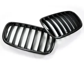 AutoTecknic Replacement Real Carbon Fiber Front Grilles BMW E70 | E71 2007-2014