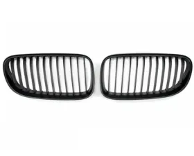 AutoTecknic Replacement ABS Matte Black Front Grilles BMW E92 Coupe | E93 Cabrio | 3 Series LCI 2008-2011
