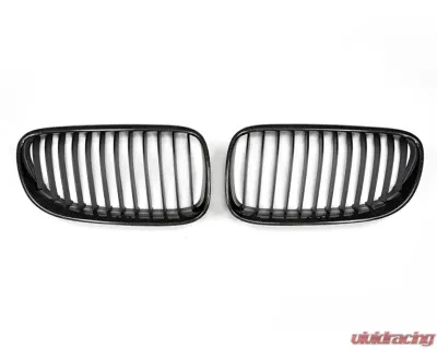 AutoTecknic Replacement Real Carbon Fiber Front Grilles BMW E92 Coupe | E93 Cabrio | 3 Series LCI 2008-2011 - BM-0242
