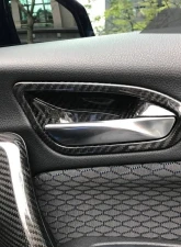 Auto Tecknic Dry Carbon Interior Door Handle Trim Set - Matte Finish BMW F87 M2 | F22 2-Series | F20 1-Series 2014-2021                                     - BM-0356-WA-M - Image 4