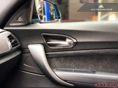 Auto Tecknic Dry Carbon Interior Door Handle Trim Set - Matte Finish BMW F87 M2 | F22 2-Series | F20 1-Series 2014-2021 - BM-0356-WA-M