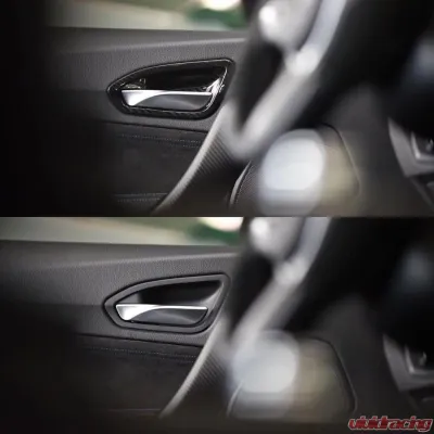 Auto Tecknic Dry Carbon Interior Door Handle Trim Set - Matte Finish BMW F87 M2 | F22 2-Series | F20 1-Series 2014-2021 - BM-0356-WA-M