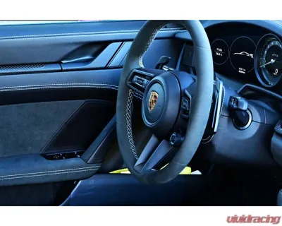 AutoTecknic Magnetic RS Shift Paddles w/ Red Shift Indicator Porsche 992 | 971.2 | 95B.2 | 9Y0.2 - ATK-PR-0036-RS-B-R