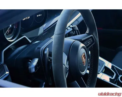 AutoTecknic Magnetic RS Shift Paddles w/ Red Shift Indicator Porsche 992 | 971.2 | 95B.2 | 9Y0.2 - ATK-PR-0036-RS-B-R