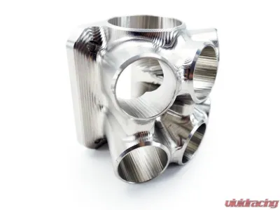 Powerhouse Racing Billet Machined 1.68inch ID Dual WG Outlet Single Scroll Collector Fits Tial GT42 Frame Turbine Housings - FB.06.SS.B.P76SV.S.6.168.2.168