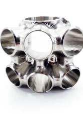 Powerhouse Racing Billet Machined 1.68inch ID Dual WG Outlet Single Scroll Collector Fits Tial GT42 Frame Turbine Housings                                     - FB.06.SS.B.P76SV.S.6.168.2.168 - Image 2