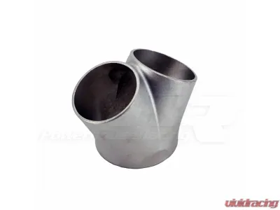 Powerhouse Racing 2inch Pipe SCH10 Dual Inlet 2.5inch Pipe SCH10 Single Outlet 304 Stainless Steel Cast Collector - FB.06.SS.C.2.216.1.264