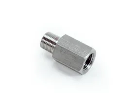 Powerhouse Racing Stainless Steel 1/8 BSPT Male to 1/8 NPT Female Metric to Standard Adapter