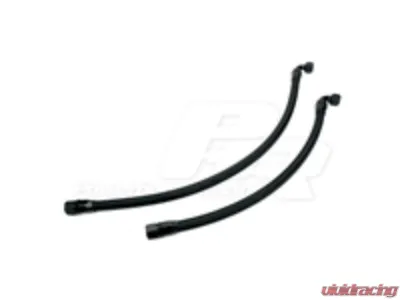 Powerhouse Racing -12AN Black Braided Line Black Hose Ends Breather Lines for Gen 2 Breather Tank Toyota Supra LHD | RHD - FT 01011037.B.BKB