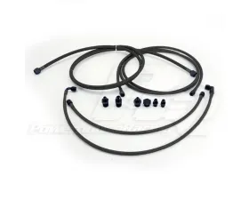 Powerhouse Racing Single -10 Feed -8 Return Aftermarket Manifold E85 Fuel Line Kit Toyota Supra MKIV 1993-1998
