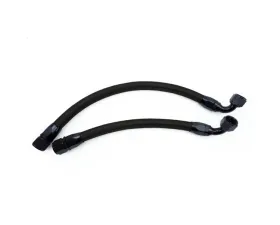 Powerhouse Racing Black Braided Lines Black Hose Ends -12 Breather Lines with Stock TT Valve Covers Lexus IS300