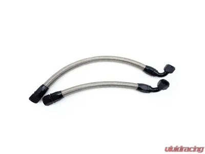 Powerhouse Racing Stainless Braided Lines Black Hose Ends -12 Breather Lines with Stock GE Valve Covers Lexus IS300 - FT 03091004.GE.BK