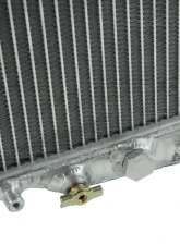 Powerhouse Racing XTM Gloss Black Powder Coat Finish OEM Hose Inlet and Outlet Aluminum Race Radiator Toyota Supra 1993-1997                                     - PHR 01010645.GB.OEM - Image 3