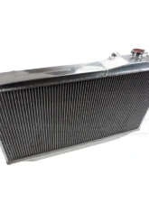 Powerhouse Racing XTM Matte Black Powder Coat Finish -20AN Inlet and Outlet Aluminum Race Radiator Toyota Supra 1993-1997                                     - PHR 01010645.MB.20 - Image 2