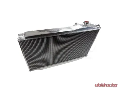 Powerhouse Racing XTM Matte Black Powder Coat Finish -20AN Inlet and Outlet Aluminum Race Radiator Toyota Supra 1993-1997 - PHR 01010645.MB.20