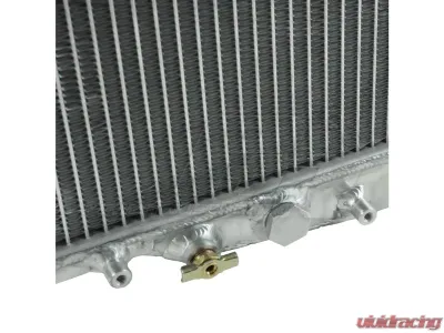 Powerhouse Racing XTM Matte Black Powder Coat Finish -20AN Inlet and Outlet Aluminum Race Radiator Toyota Supra 1993-1997 - PHR 01010645.MB.20