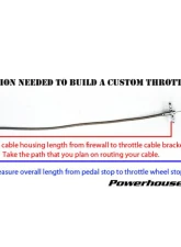 Powerhouse Racing Custom Length Throttle Cable Toyota Supra | Lexus SC300 LHD 1993-2001                                     - PHR 01011041.C.LHD - Image 4