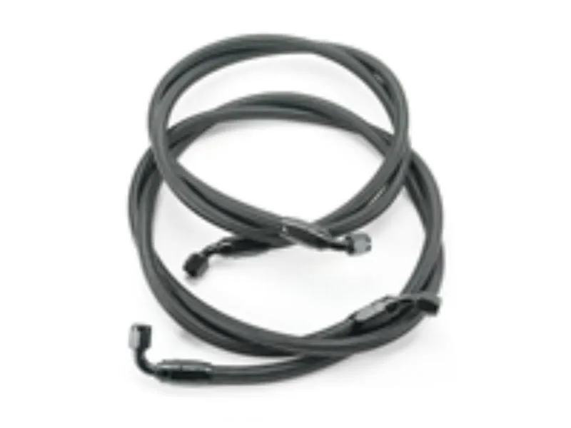 Powerhouse Racing Black Braided Lines Black Hose Ends Power Steering Cooler Toyota Supra MKIV 1993-1998 - PHR 01011058.BKB