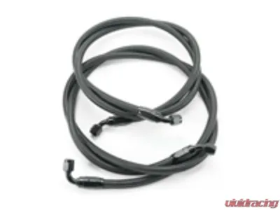 Powerhouse Racing Black Braided Lines Black Hose Ends Power Steering Cooler Toyota Supra MKIV 1993-1998 - PHR 01011058.BKB
