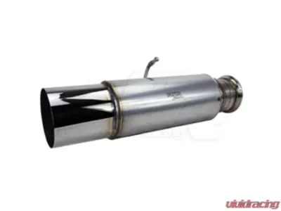 Powerhouse Racing Burns 4inch Muffler with 5inch Polished Tip Toyota Supra MKIV 1993-1998 - PHR 01011119