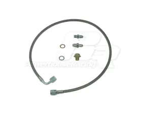 Powerhouse Racing 1/4inch NPT Stainless Braided Line Turbo Oil Feed Kit for Cast Style (Street Torque) Manifold 2JZ-GTE